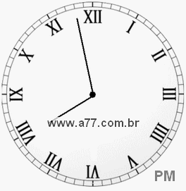 Relógio com Número Romano Marcando 19h58min