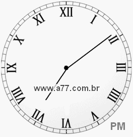 Relógio com Número Romano Marcando 19h9min