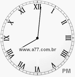 Relógio com Número Romano Marcando 20h1min