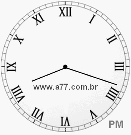 Relógio com Número Romano Marcando 20h18min