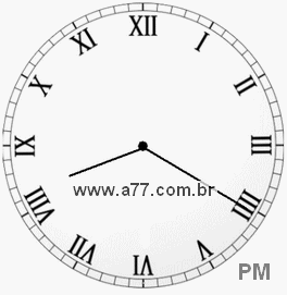 Relógio com Número Romano Marcando 20h20min