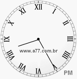 Relógio com Número Romano Marcando 20h25min