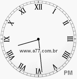 Relógio com Número Romano Marcando 20h29min