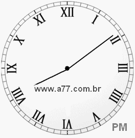 Relógio com Número Romano Marcando 20h9min