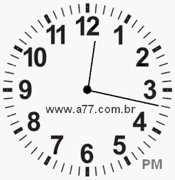 Relógio com Número Arábico Marcando 12h17min