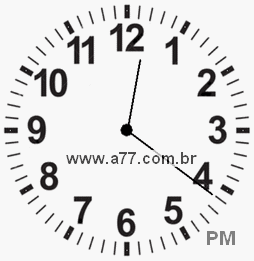 Relógio com Número Arábico Marcando 12h21min