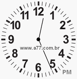 Relógio com Número Arábico Marcando 12h26min