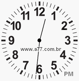 Relógio com Número Arábico Marcando 12h31min
