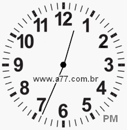 Relógio com Número Arábico Marcando 12h34min