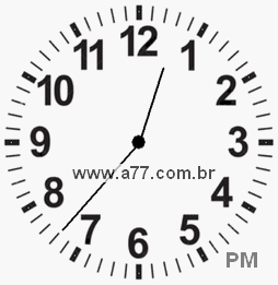 Relógio com Número Arábico Marcando 12h37min