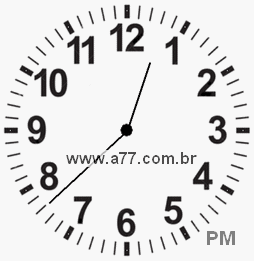 Relógio com Número Arábico Marcando 12h38min