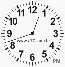 Relógio com Número Arábico Marcando 12h42min