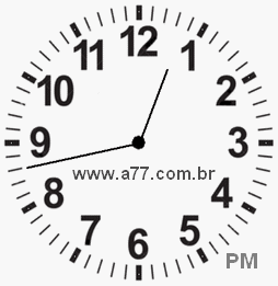 Relógio com Número Arábico Marcando 12h43min