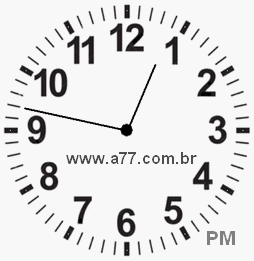 Relógio com Número Arábico Marcando 12h47min