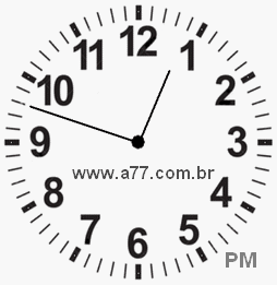 Relógio com Número Arábico Marcando 12h48min