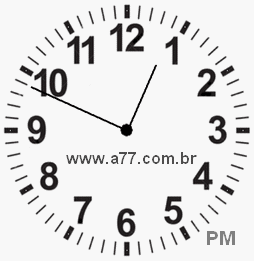 Relógio com Número Arábico Marcando 12h49min