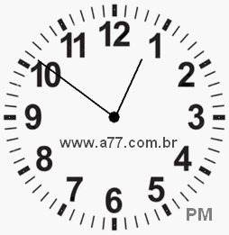 Relógio com Número Arábico Marcando 12h51min
