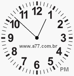 Relógio com Número Arábico Marcando 12h52min