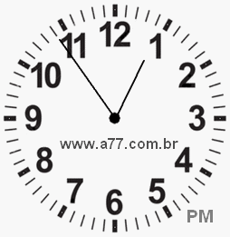 Relógio com Número Arábico Marcando 12h54min