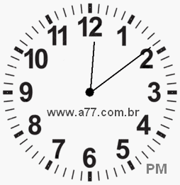 Relógio com Número Arábico Marcando 12h9min