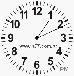 Relógio com Número Arábico Marcando 13h11min