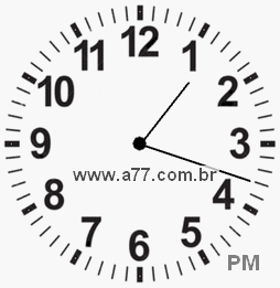 Relógio com Número Arábico Marcando 13h18min