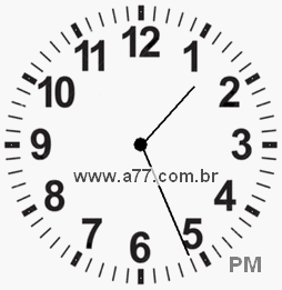 Relógio com Número Arábico Marcando 13h26min