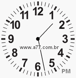 Relógio com Número Arábico Marcando 13h28min
