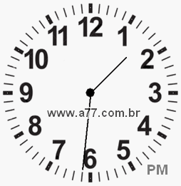 Relógio com Número Arábico Marcando 13h31min