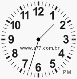 Relógio com Número Arábico Marcando 13h33min