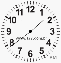Relógio com Número Arábico Marcando 13h39min