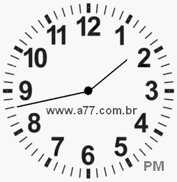 Relógio com Número Arábico Marcando 13h43min