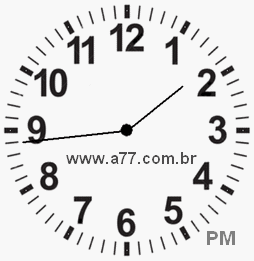 Relógio com Número Arábico Marcando 13h44min
