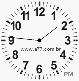 Relógio com Número Arábico Marcando 13h46min