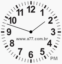 Relógio com Número Arábico Marcando 13h48min