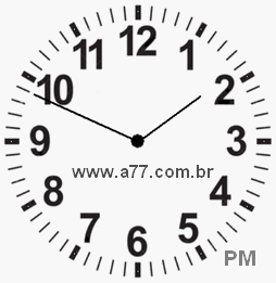 Relógio com Número Arábico Marcando 13h49min