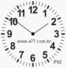 Relógio com Número Arábico Marcando 13h51min