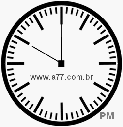 Relógio com Número Arábico Marcando 22h0min