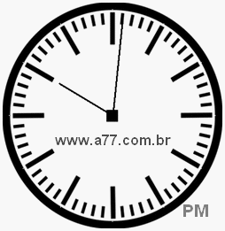 Relógio com Número Arábico Marcando 22h1min