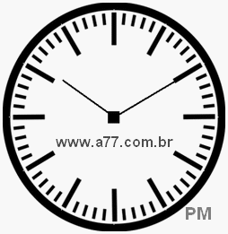Relógio com Número Arábico Marcando 22h10min