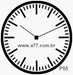 Relógio com Número Arábico Marcando 22h11min