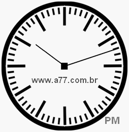 Relógio com Número Arábico Marcando 22h12min