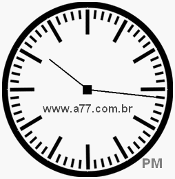 Relógio com Número Arábico Marcando 22h16min