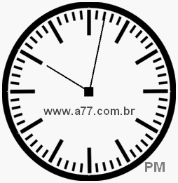 Relógio com Número Arábico Marcando 22h2min