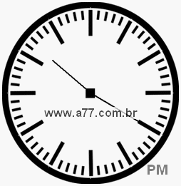 Relógio com Número Arábico Marcando 22h20min