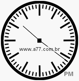 Relógio com Número Arábico Marcando 22h21min