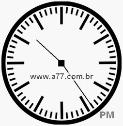 Relógio com Número Arábico Marcando 22h24min