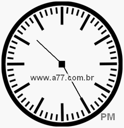 Relógio com Número Arábico Marcando 22h25min