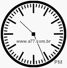 Relógio com Número Arábico Marcando 22h26min