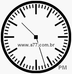 Relógio com Número Arábico Marcando 22h27min
